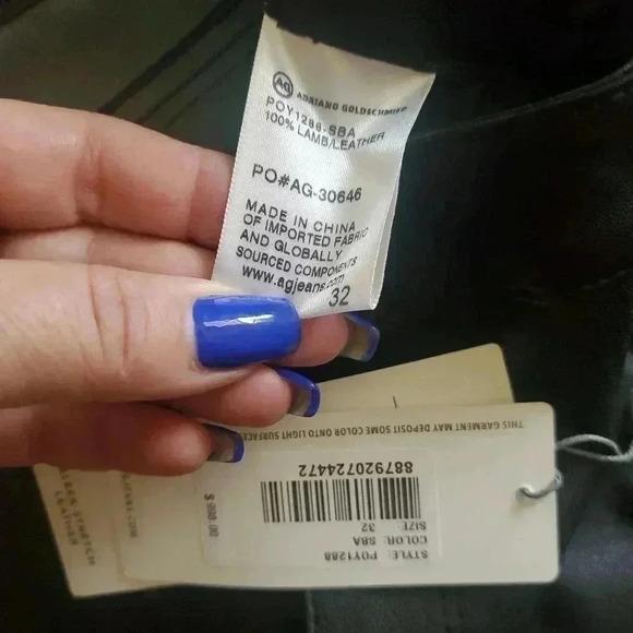 AG 100% LAMB LEATHER PANTS - Picture 8 of 11